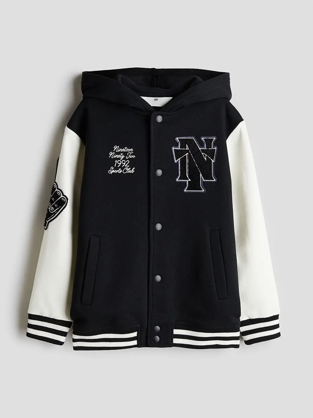 H&M Boys Printed Sweatshirt Baseball Jacket
